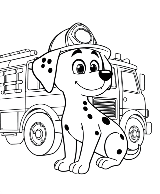 Dalmatian & Fire Truck