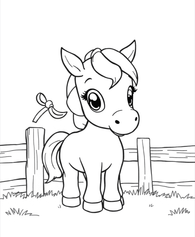 Pony with a Ribbon