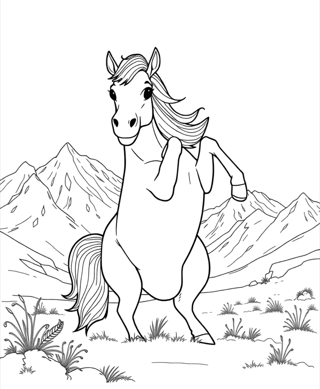 Horses coloring pages