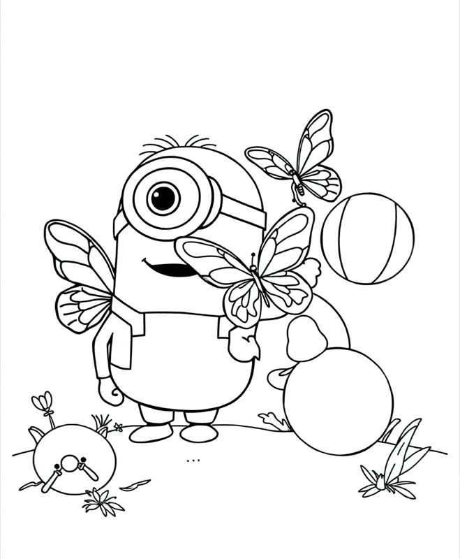 B is for Butterfly - Free printable coloring page for kids