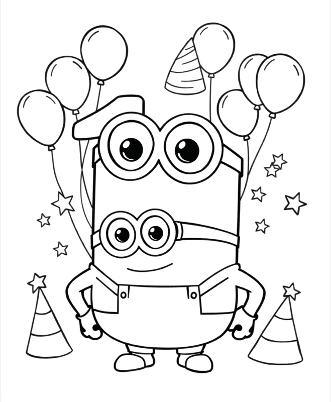 Number 10 Celebration - Free printable coloring page for kids