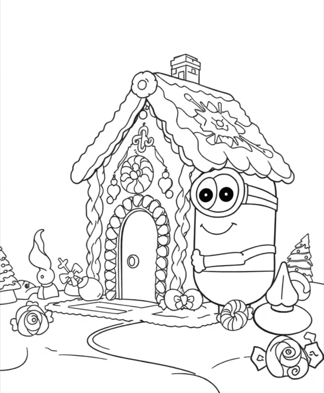 Gingerbread House - Free printable coloring page for kids