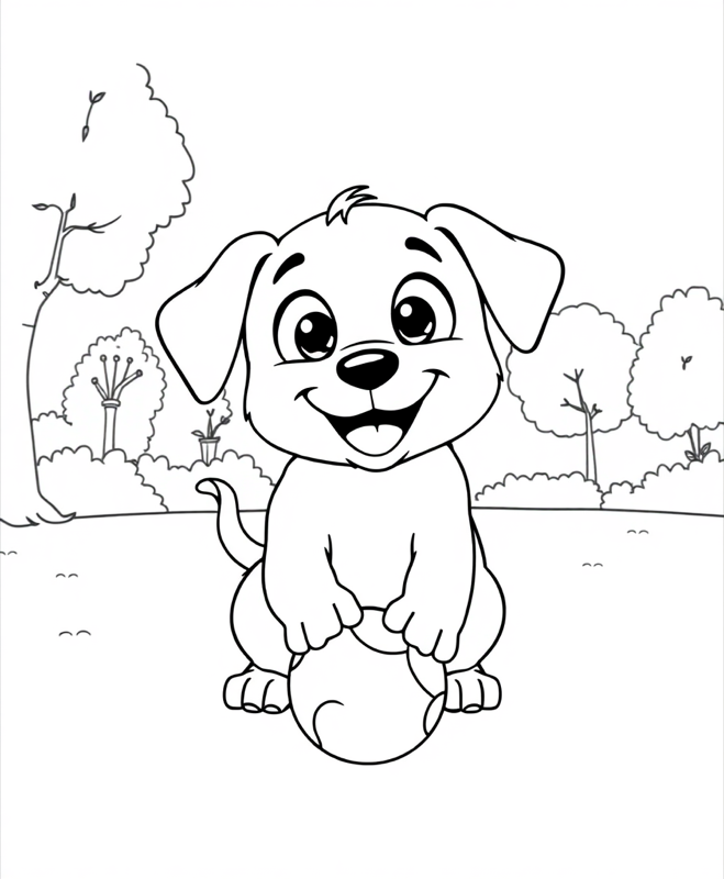 Dogs Coloring Page coloring page