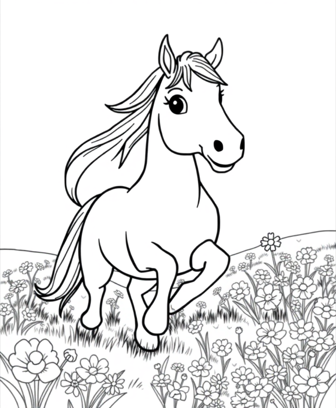 Horses Coloring Page coloring page