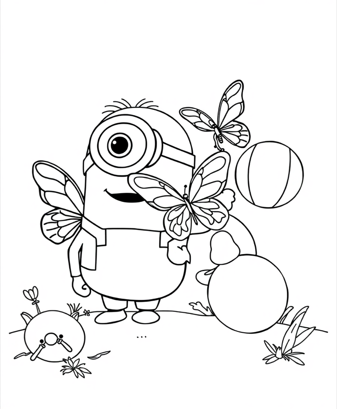 B is for Butterfly - Free printable coloring page