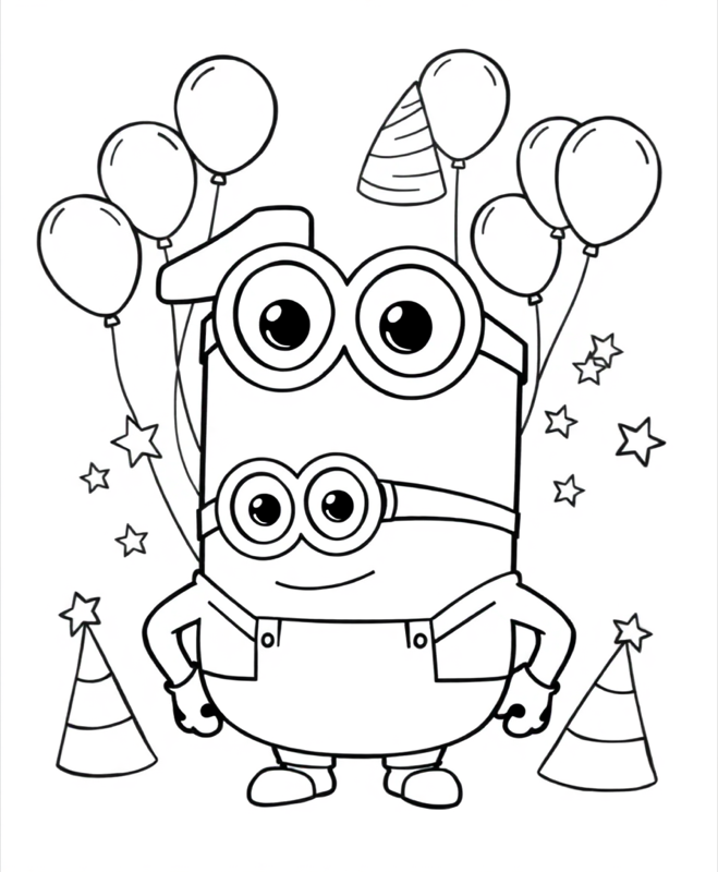 Number 10 Celebration - Free printable coloring page