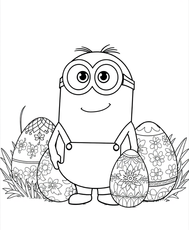Decorated Easter Eggs - Free printable coloring page